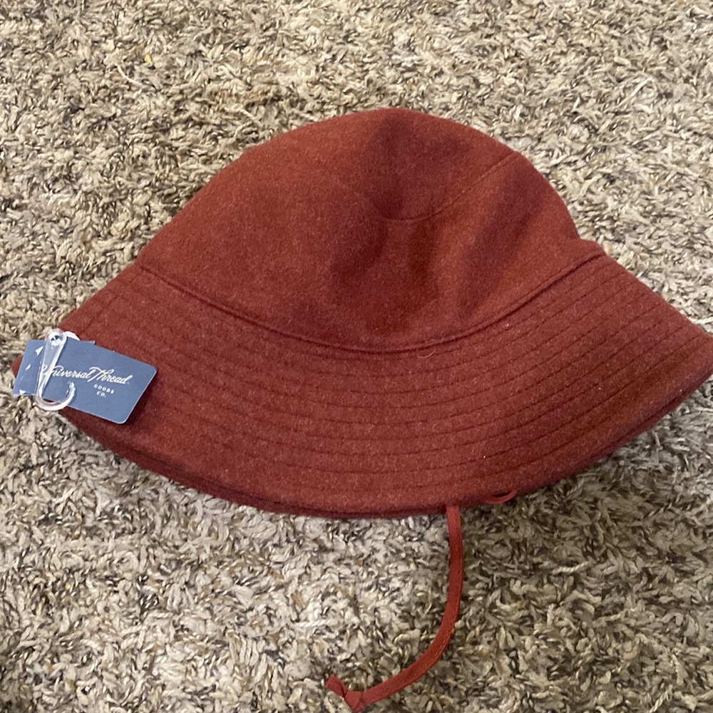 maroon bucket hat